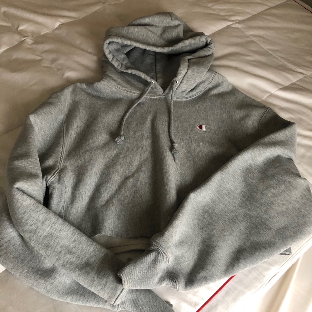 Cropped Champion Hoodie reverse weave